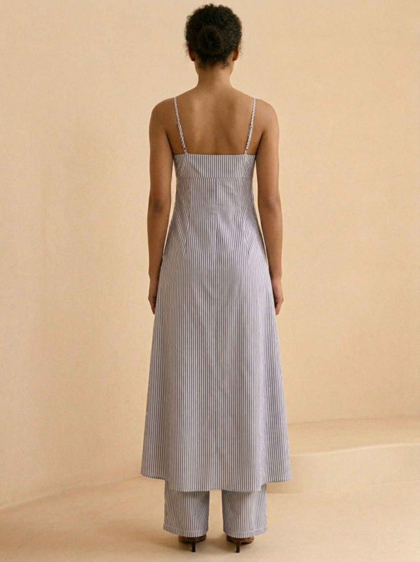 Ruœgy Ensemble Débardeur Long Rayé Et Pantalon Large Femme