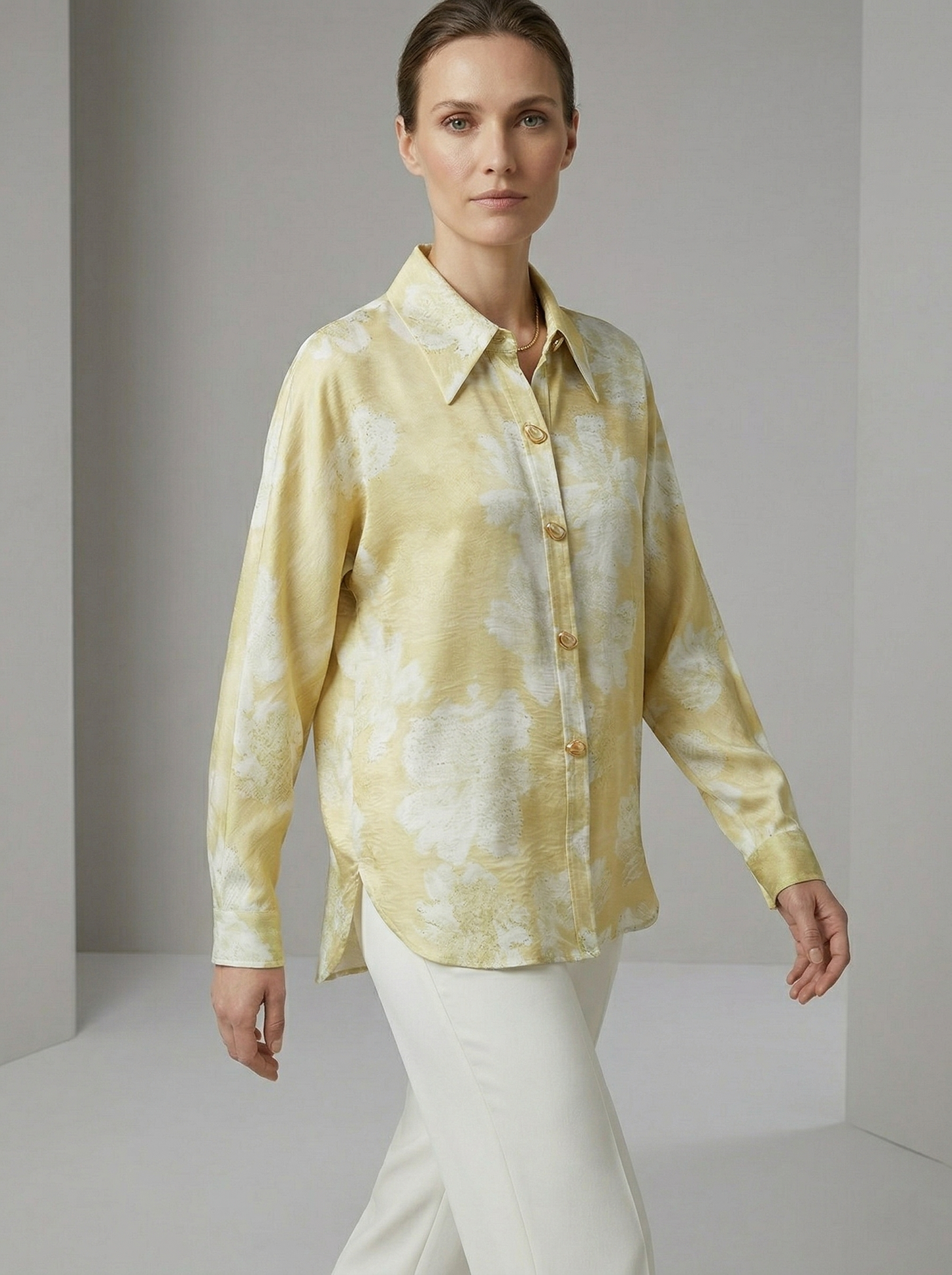 Ruœgy Blouse Fleurie Manches Longues Femme