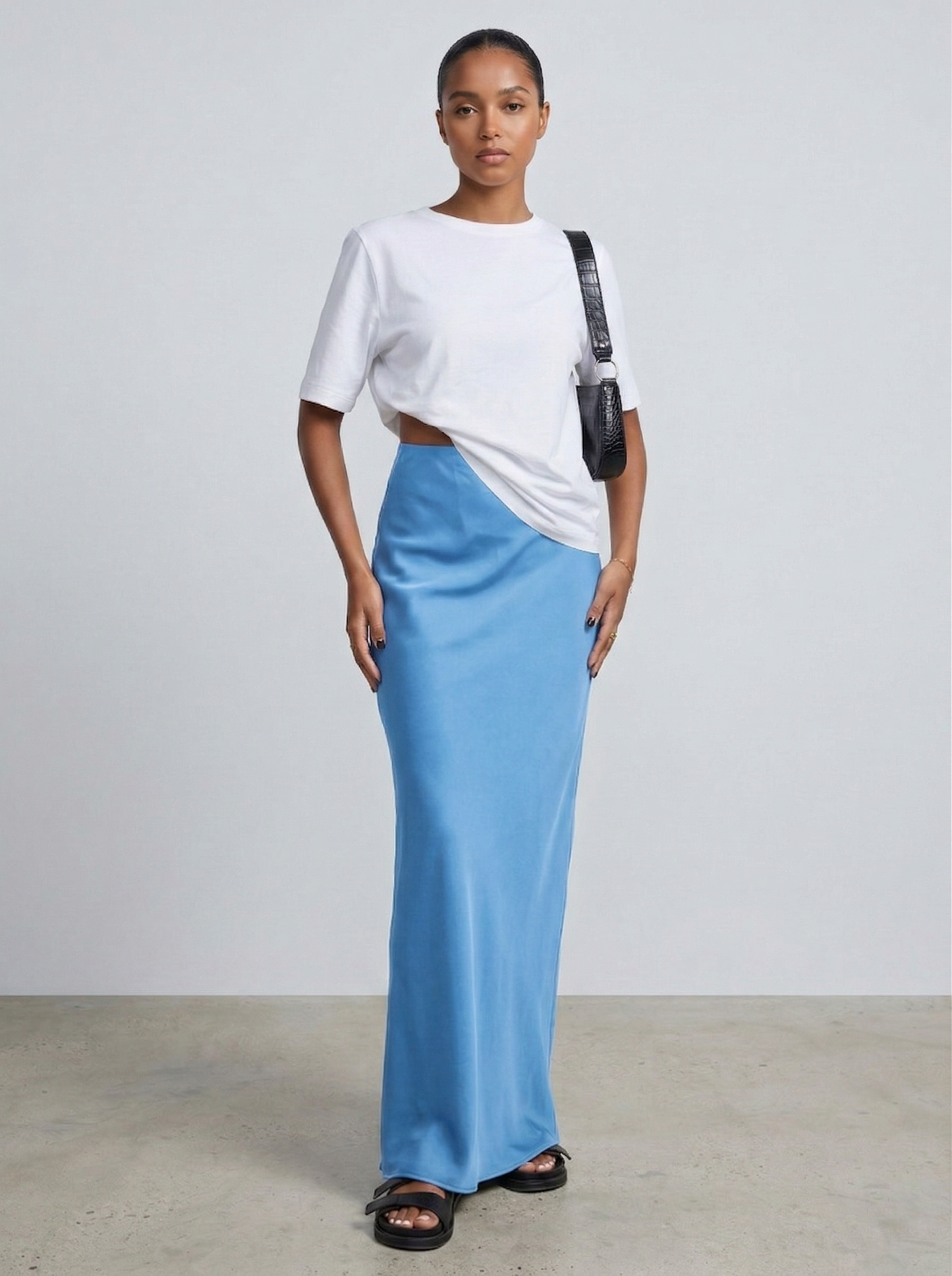 Ruœgy Jupe Satin Maxi Femme