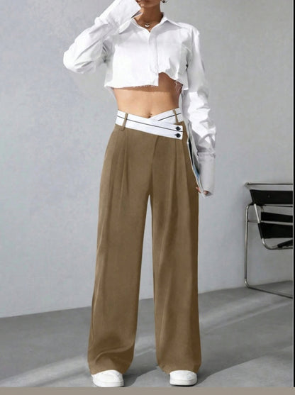 Ruœgy Pantalon Ample Asymétrique Femme