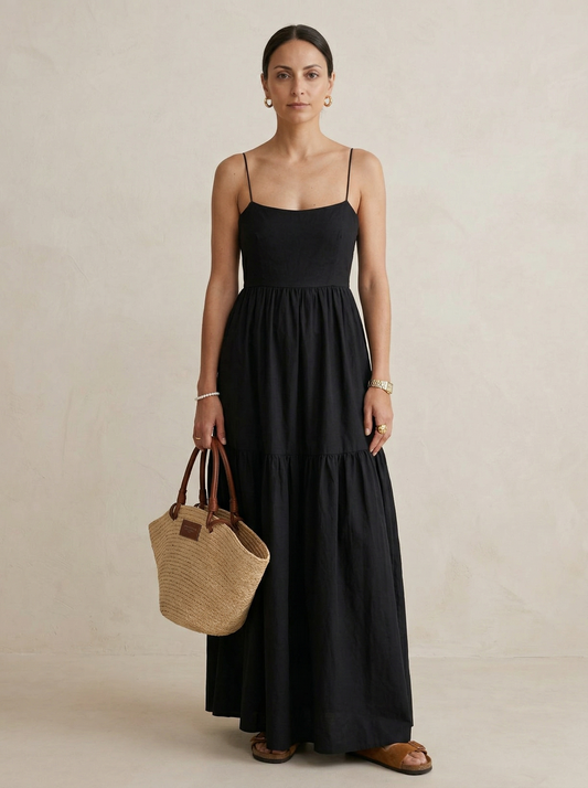 Ruœgy Robe Dos Nu Longue Élégante Femme