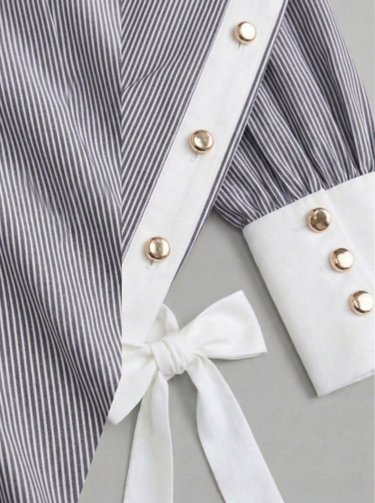 Ruœgy Chemise Rayée Ceinturée Femme