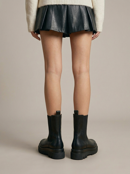 Ruœgy Bottes Plateforme Noires Femme
