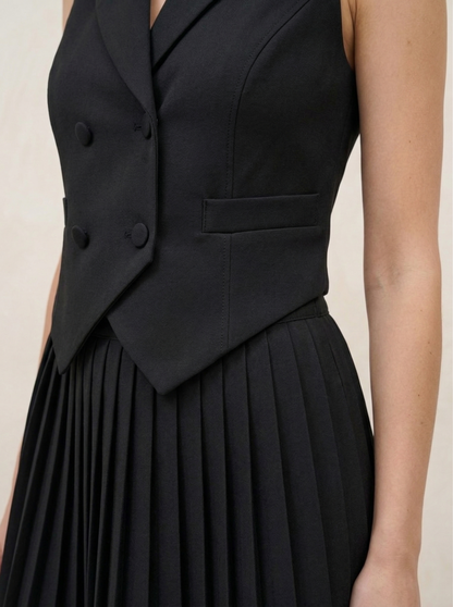 Ruœgy Ensemble Gilet Et Mini Jupe Femme