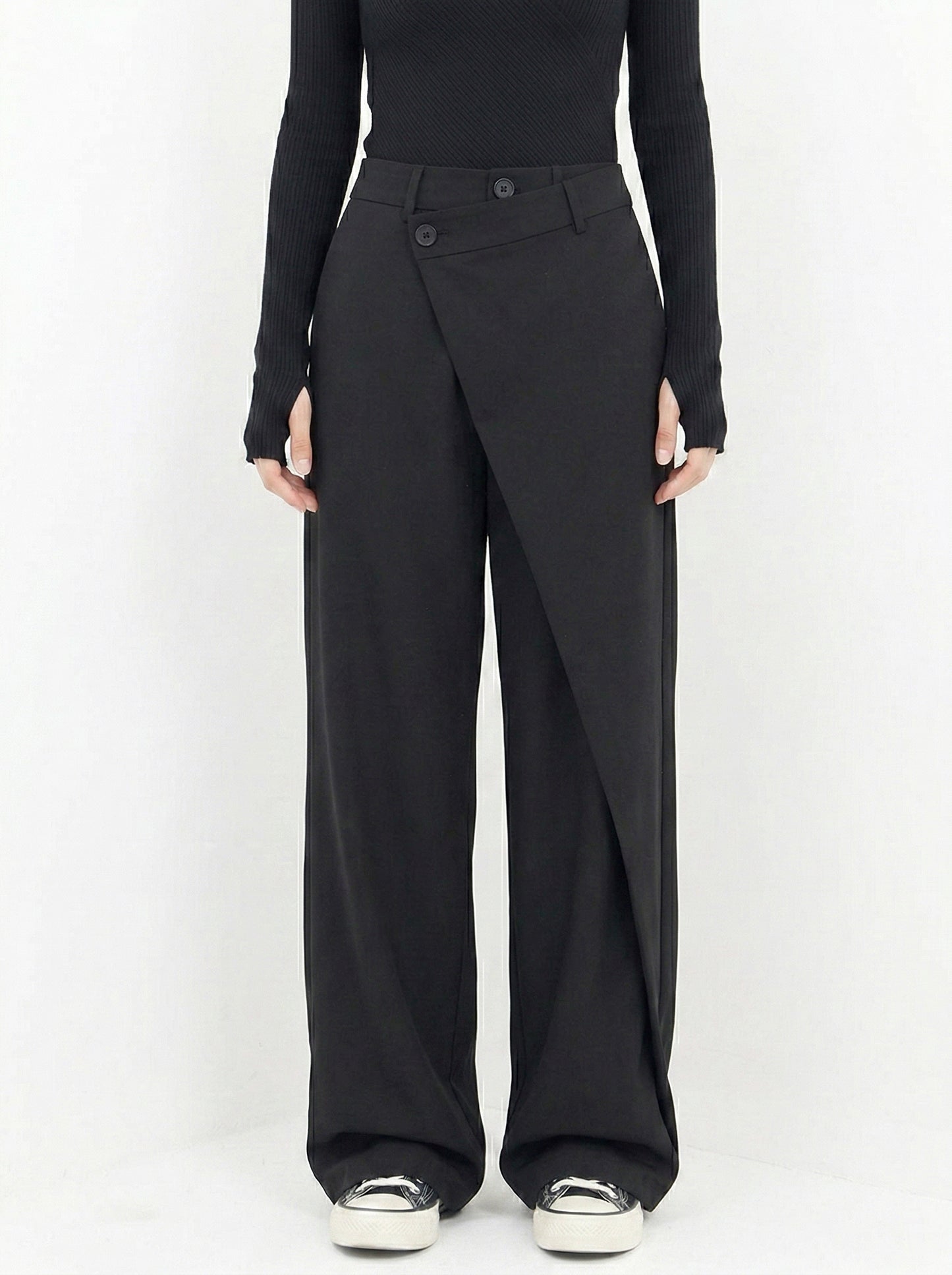 Ruœgy Pantalon Ample à Jambes Larges Femme