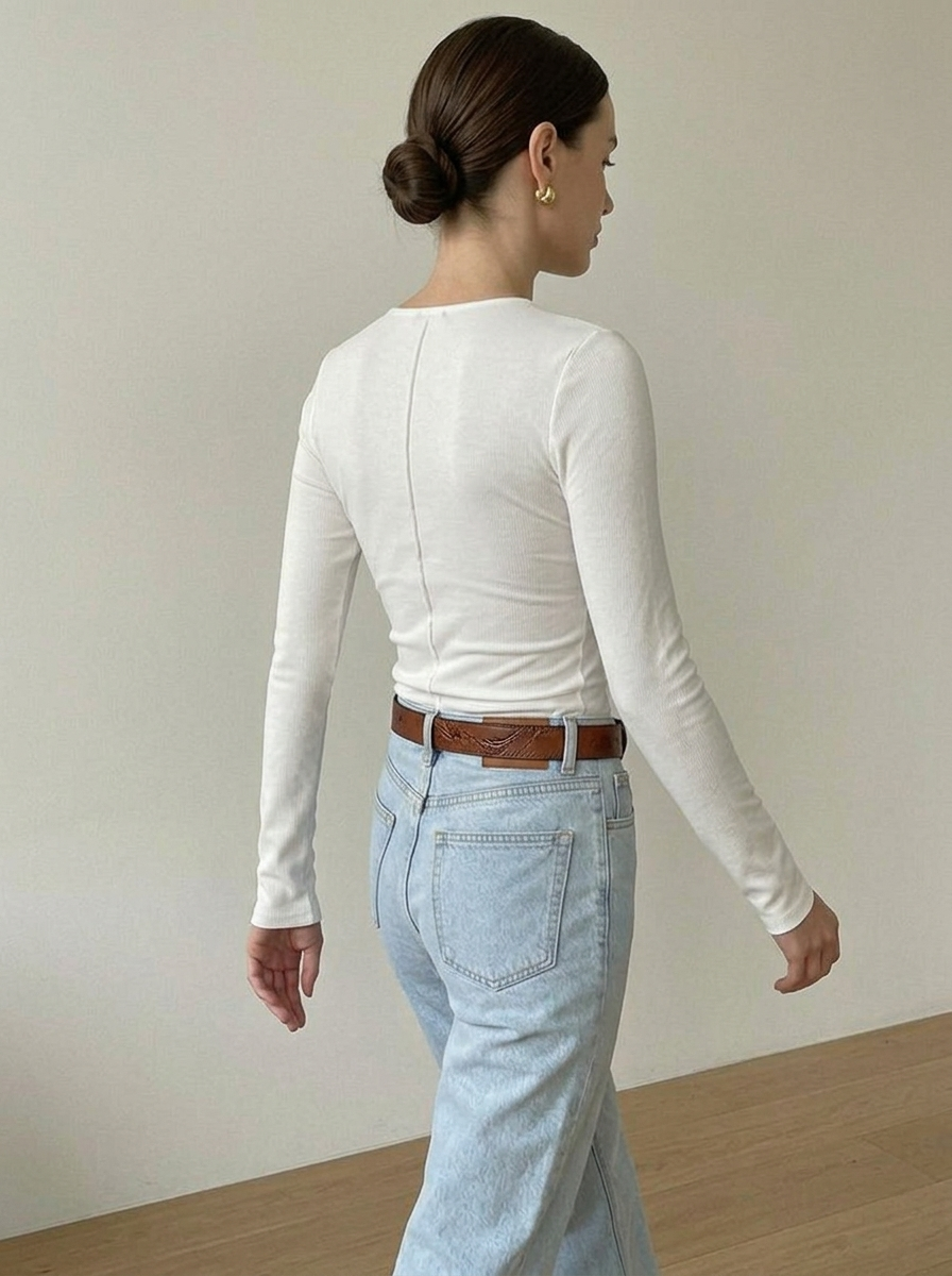 Ruœgy Haut à Manches Longues Avec Détail Femme