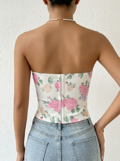 Ruœgy Bustier Court Rose Femme