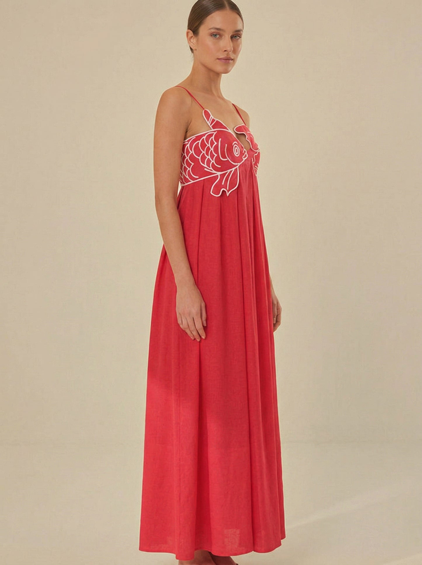Ruœgy Robe Longue Brodée Femme