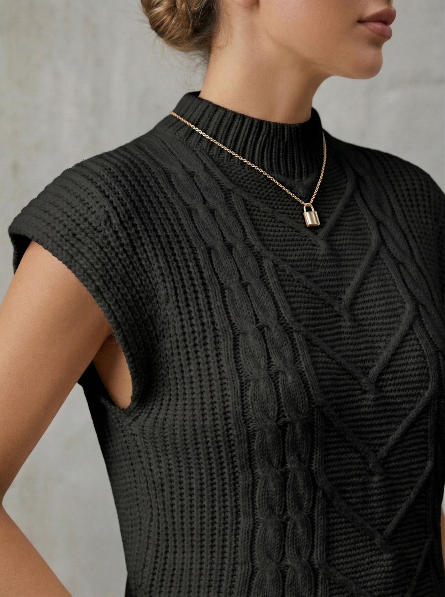 Ruœgy Pull Sans Manches Maille Femme