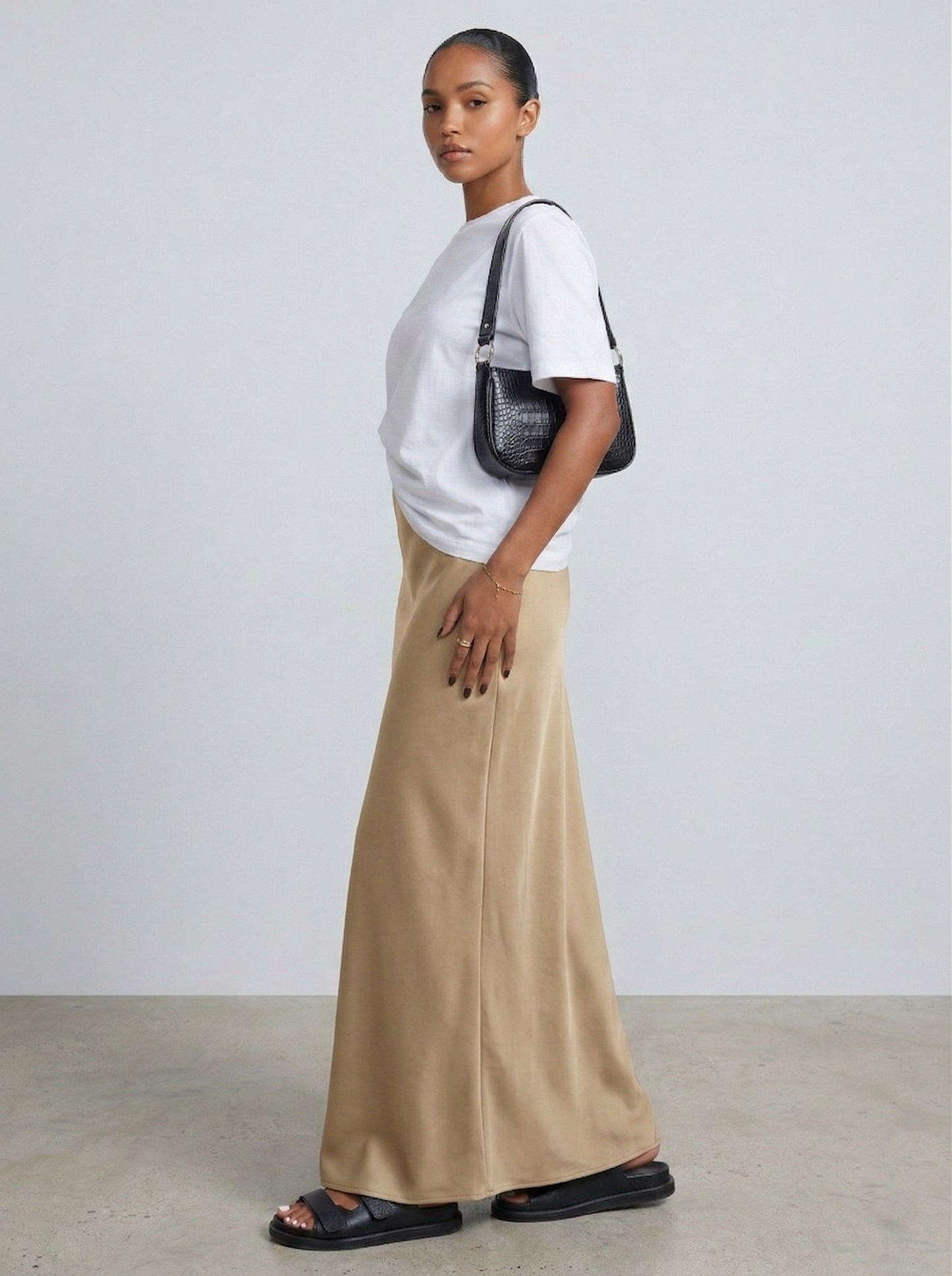 Ruœgy Jupe Satin Maxi Femme
