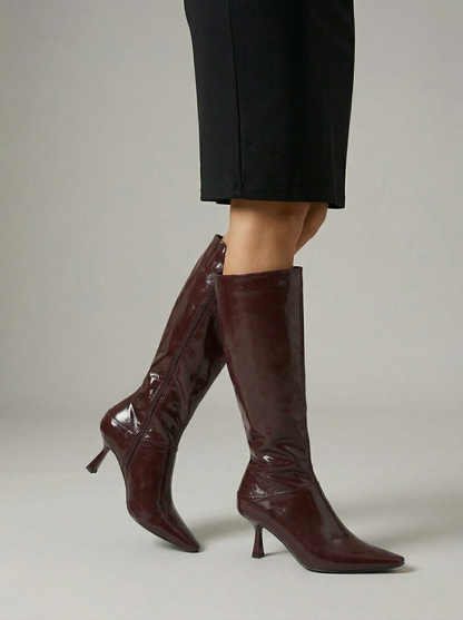 Ruœgy Bottes Talon Hautes Bout Pointu Femme