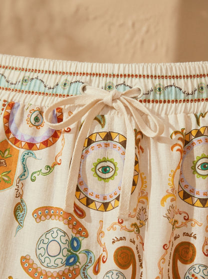 Ruœgy Ensemble Short Et Polo Imprimé Femme