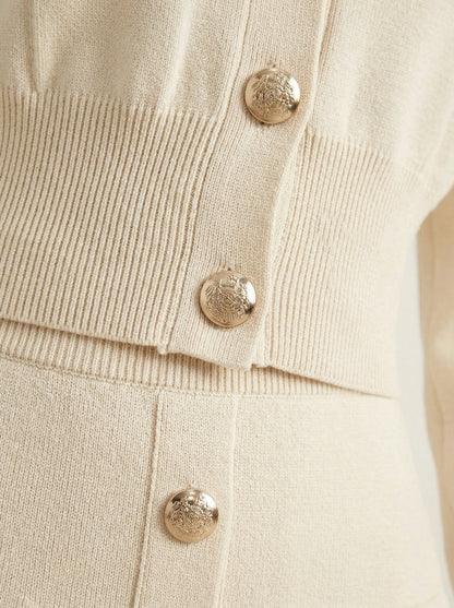 Ruœgy Ensemble Jupe Midi Et Cardigan Femme