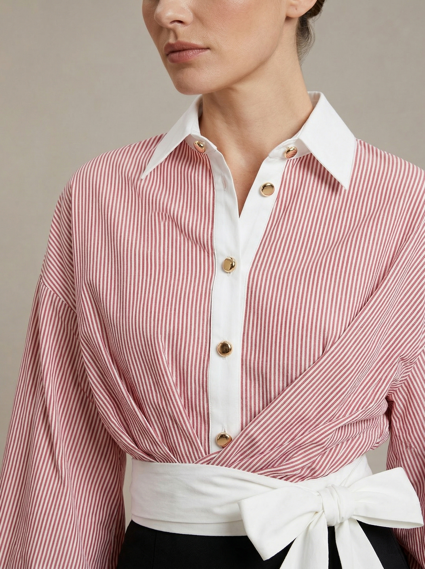 Ruœgy Chemise Rayée Ceinturée Femme