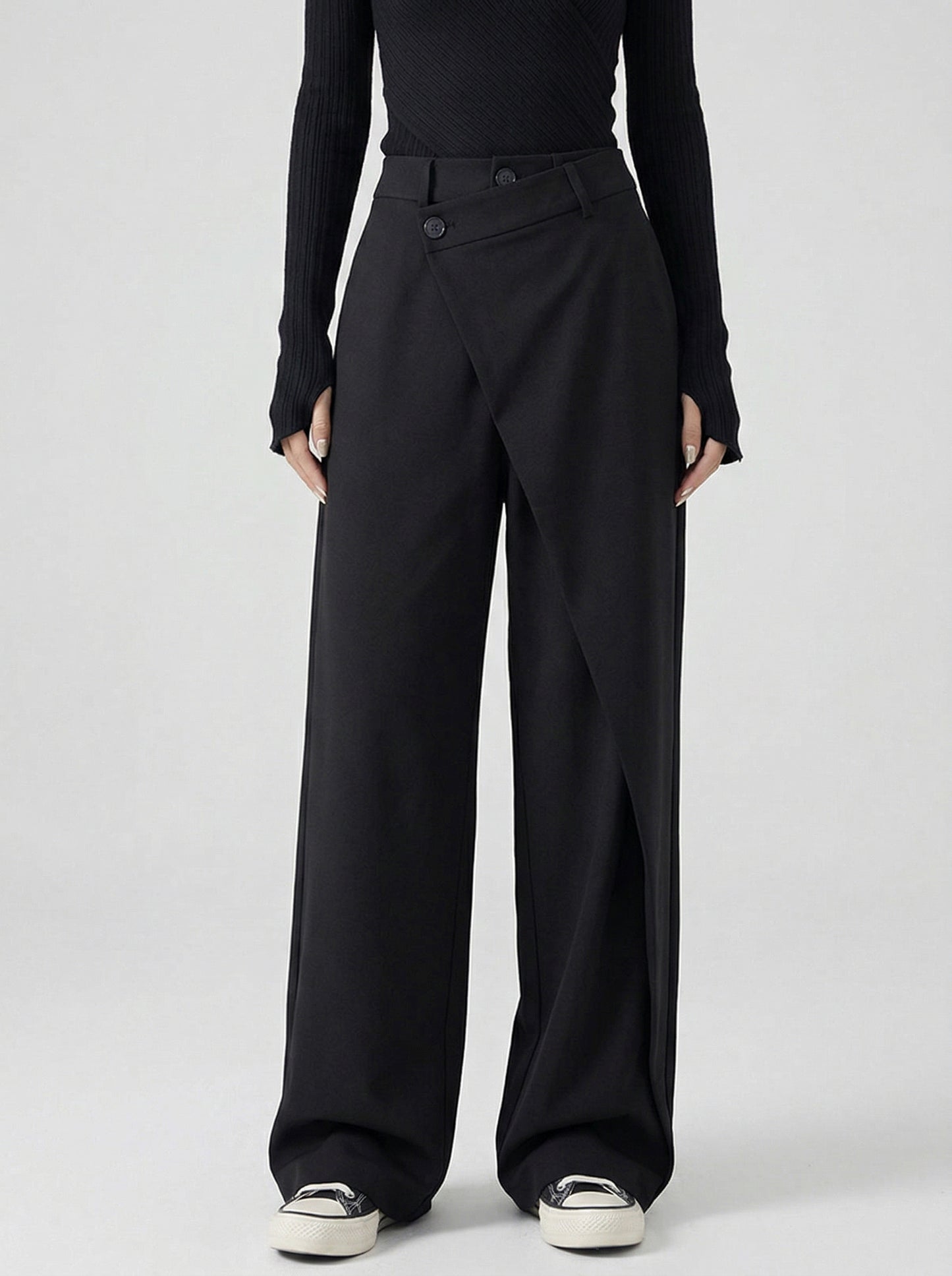 Ruœgy Pantalon Ample à Jambes Larges Femme