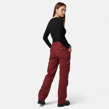 Ruœgy Pantalon Cargo Coupe Droite Femme