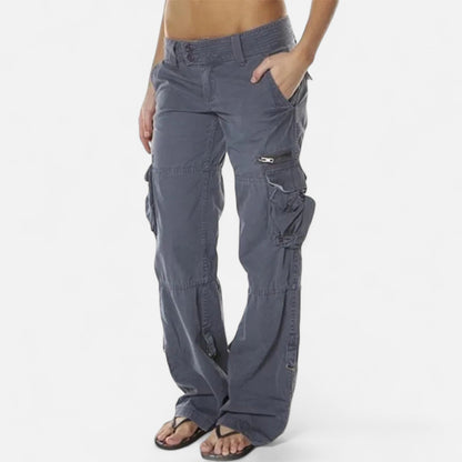 Ruœgy Pantalon Cargo Coupe Droite Femme