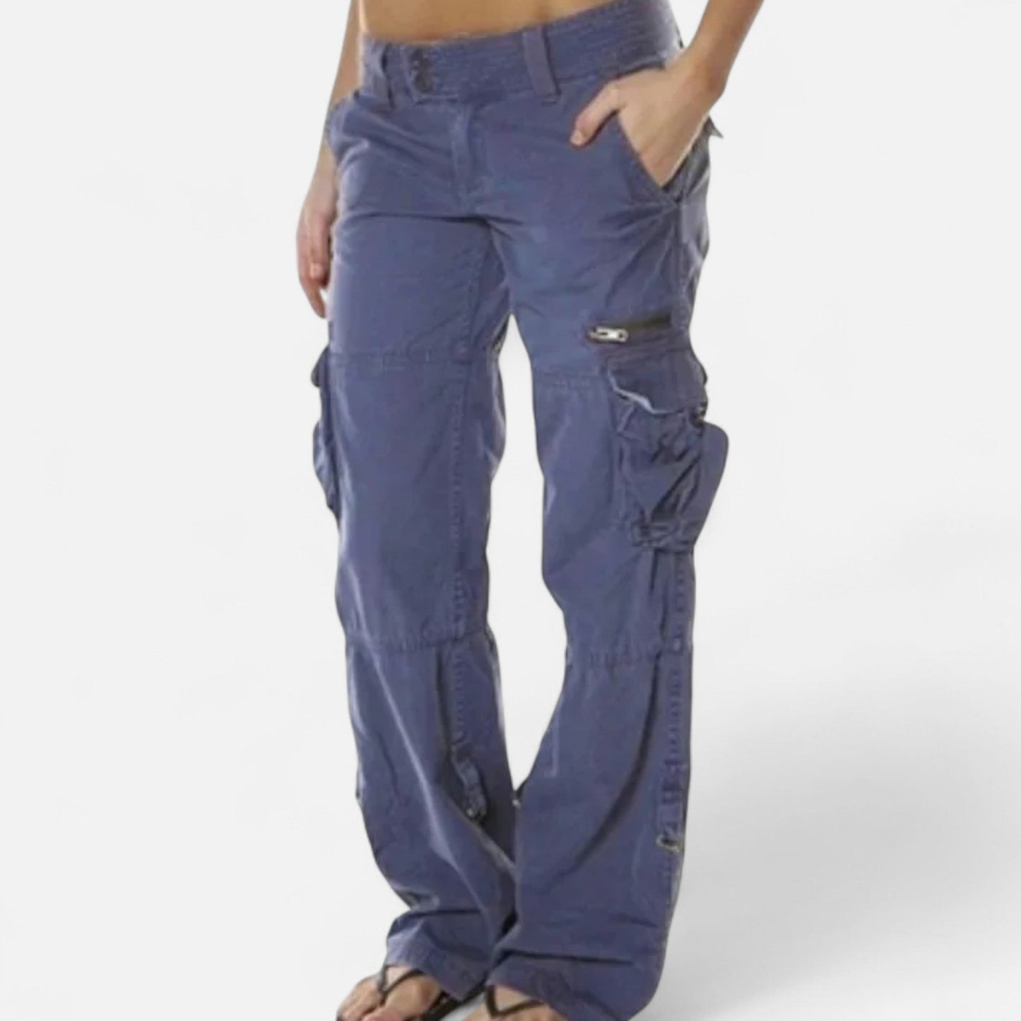 Ruœgy Pantalon Cargo Coupe Droite Femme