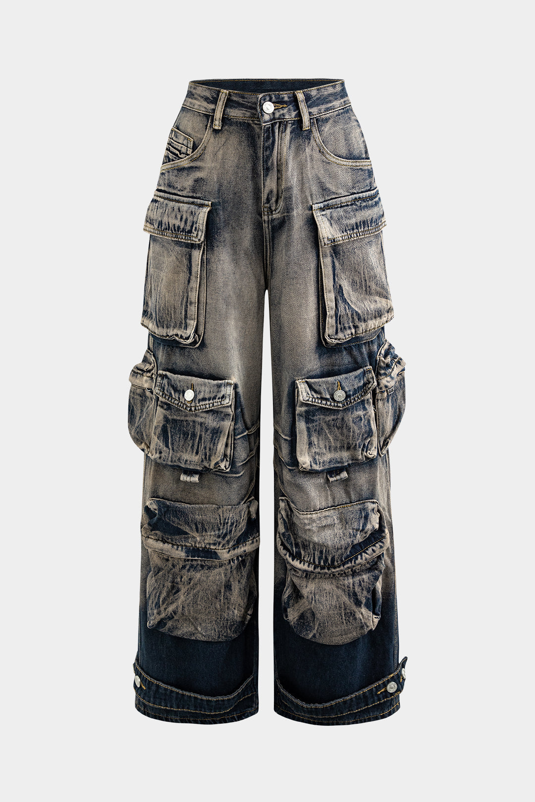 Jean Cargo Large Multipoches Femme
