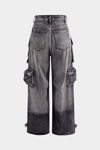 Jean Cargo Large Multipoches Femme