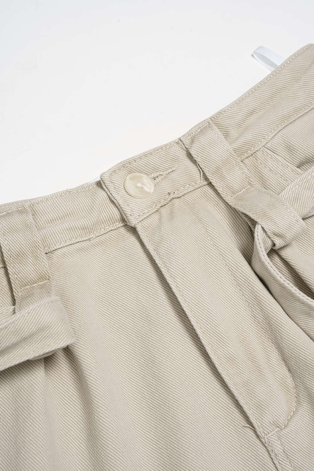 Jean Large Ceinturé à Poches Femme
