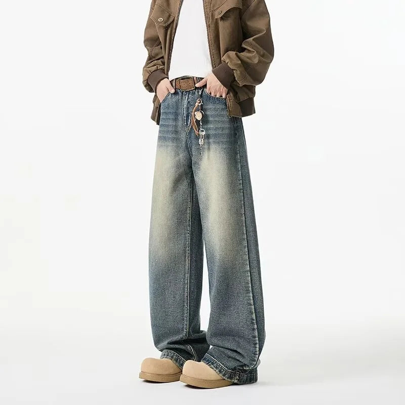 Jean Large Délavé Homme