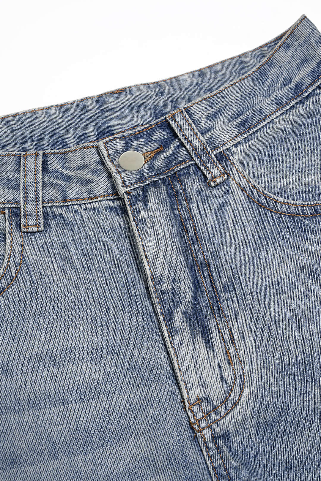 Jean Large à Détails Métalliques Femme