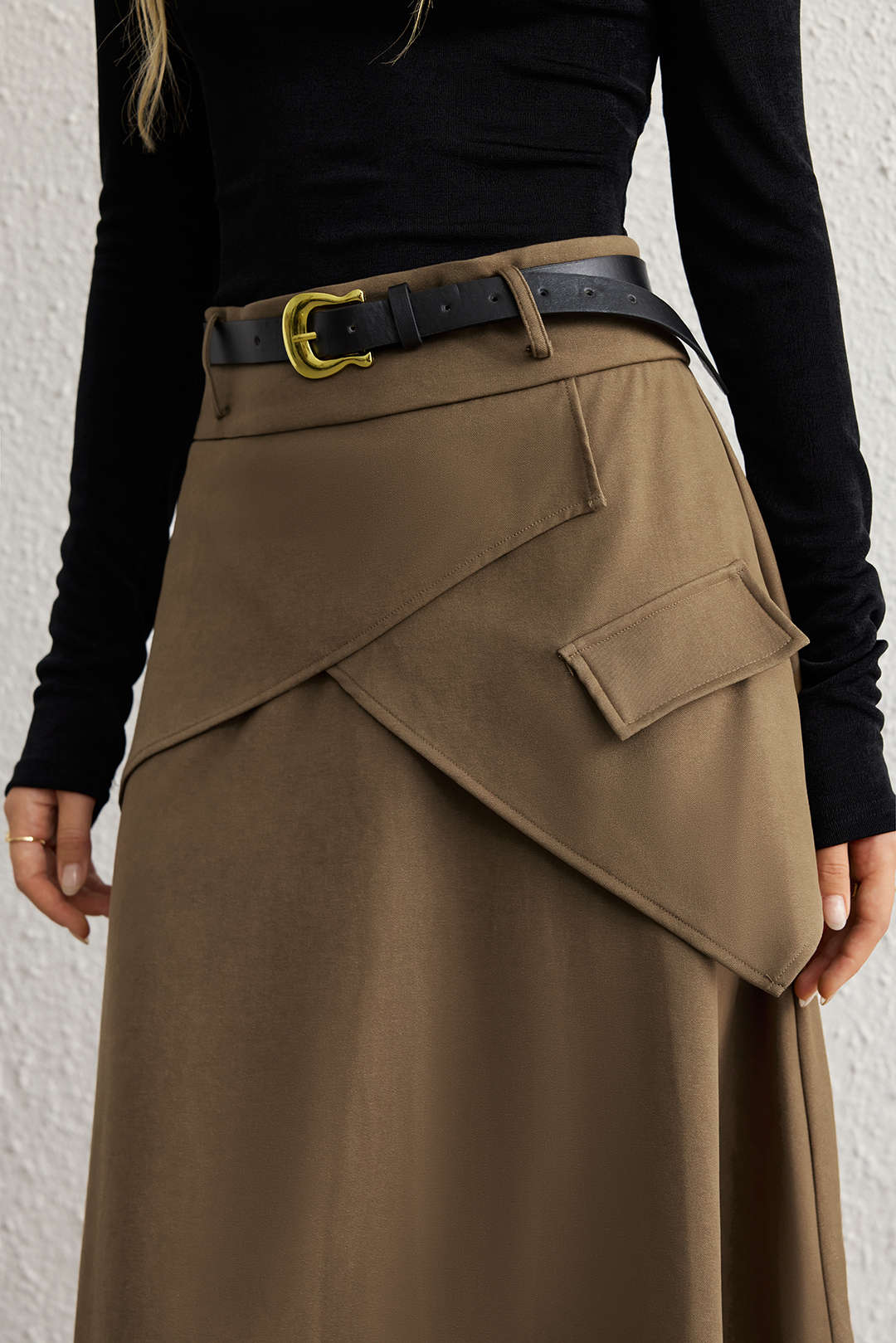 Jupe Asymétrique Froncée Femme