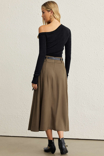 Jupe Asymétrique Froncée Femme