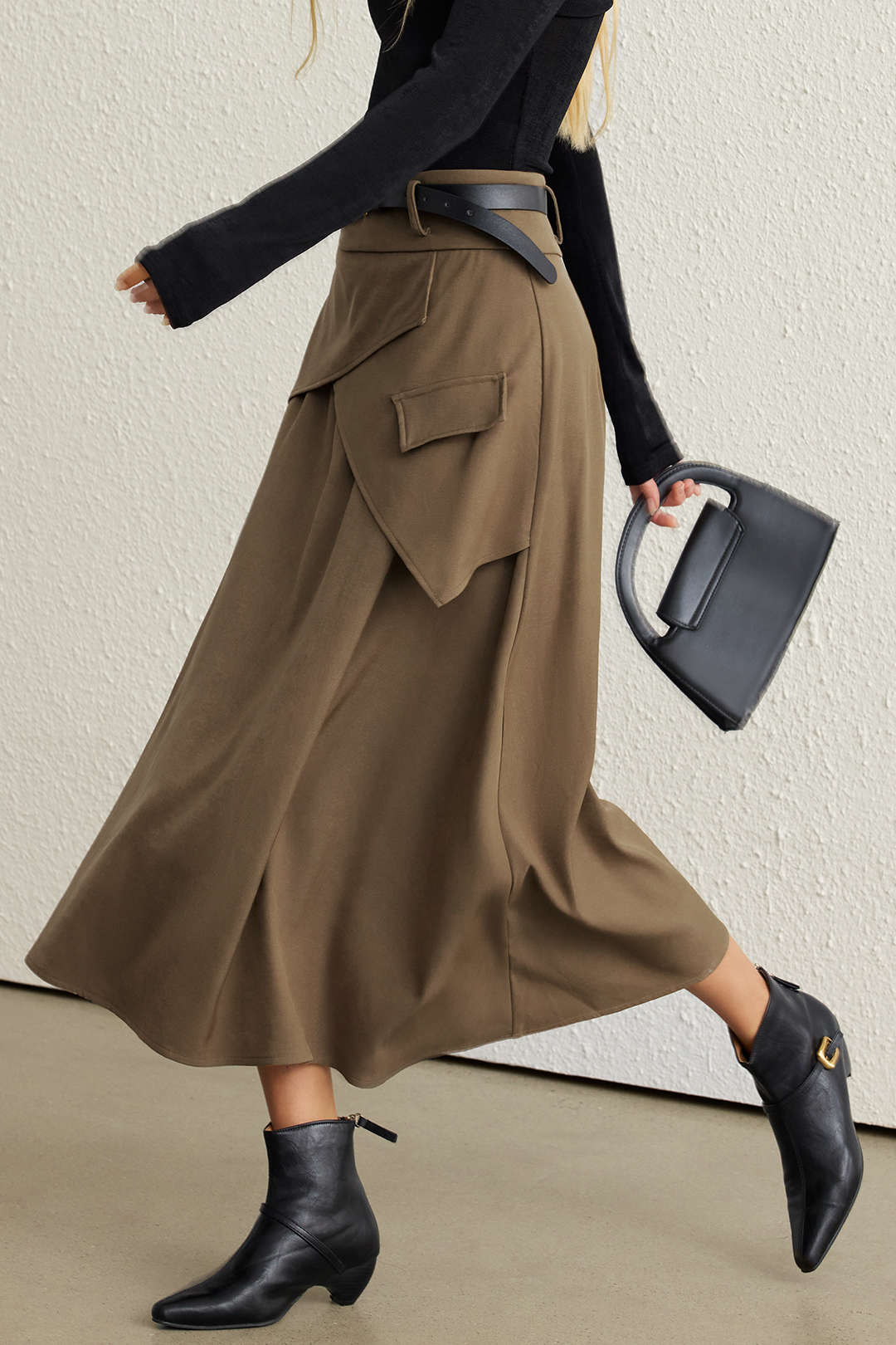 Jupe Asymétrique Froncée Femme