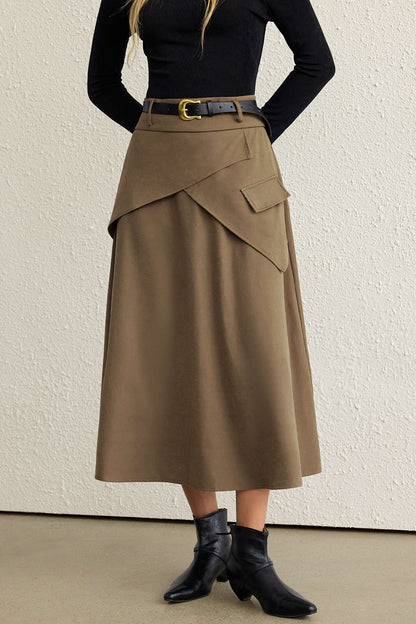 Jupe Asymétrique Froncée Femme