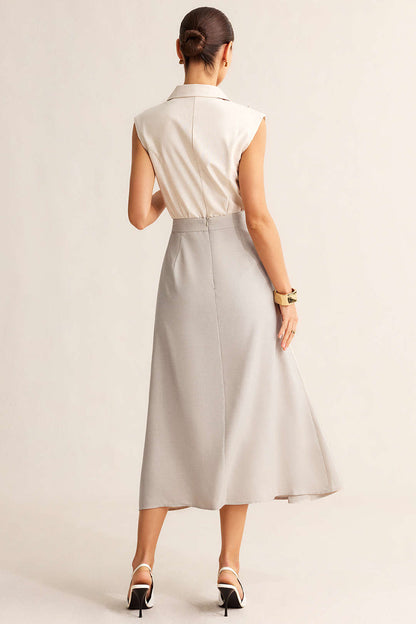 Jupe Froncée Taille Haute Femme