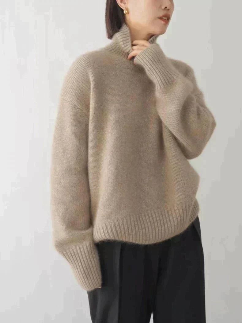 Ruœgy Pull Col Roulé Cachemire Femme