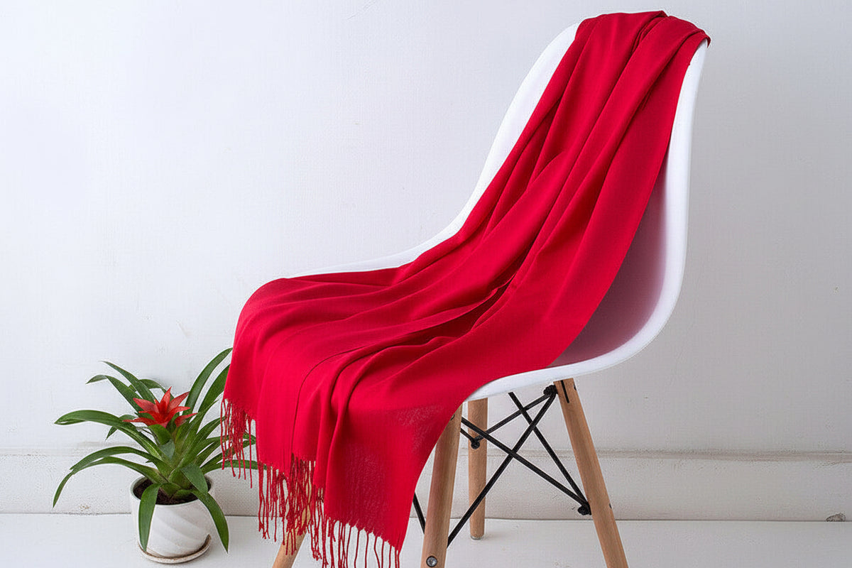 Écharpe Cachemire Longue à Franges Femme