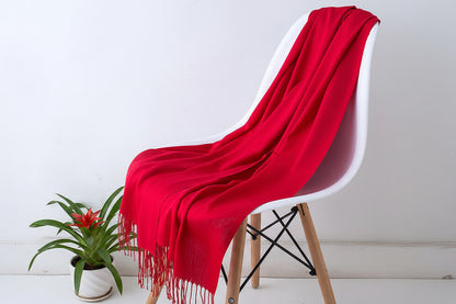Écharpe Cachemire Longue à Franges Femme