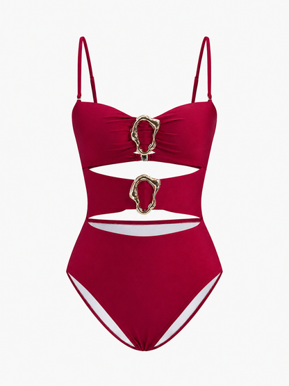 Ruœgy Maillot de Bain Une Pièce Échancré Femme