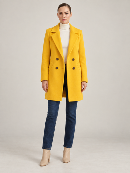 Manteau Boutonné Élégant Femme