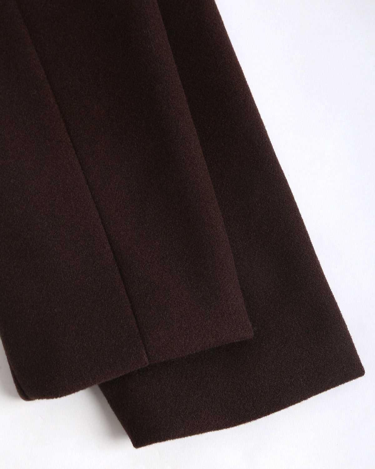 Manteau Long Marron Ceinturé à Col Châle Femme