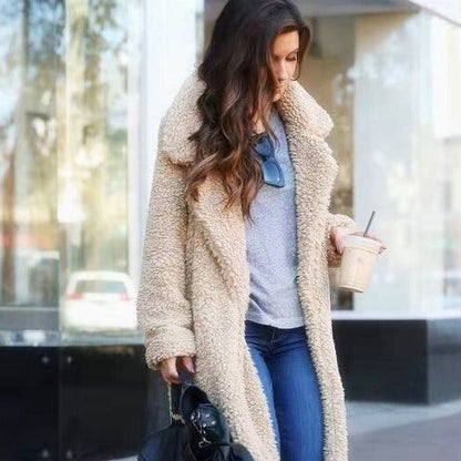 Manteau Long Teddy Chaud Femme