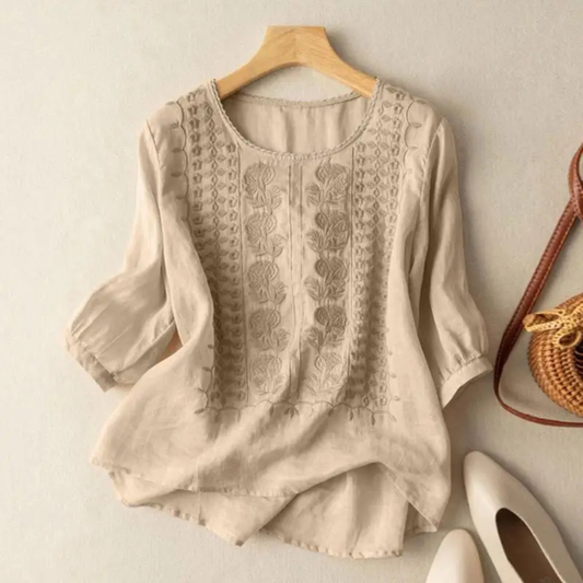 Ruœgy Blouse Coton Brodée Femme