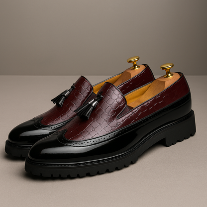 Mocassin Effet Croco Homme