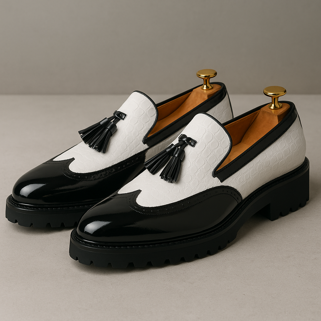 Mocassin Effet Croco Homme