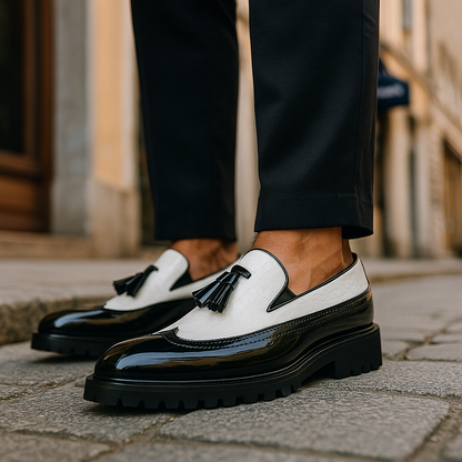 Mocassin Effet Croco Homme