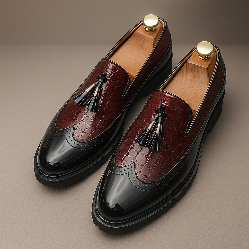Mocassin Effet Croco Homme