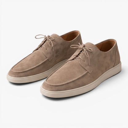 Mocassin à Lacets Effet Daim Homme