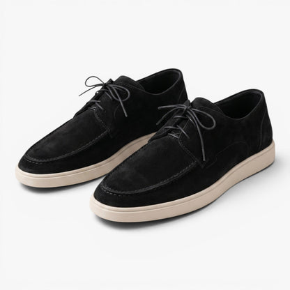Mocassin à Lacets Effet Daim Homme