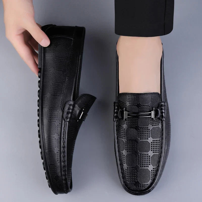 Mocassin Texturé à Boucle Homme