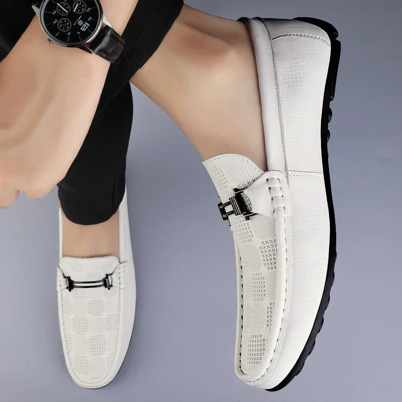 Mocassin Texturé à Boucle Homme