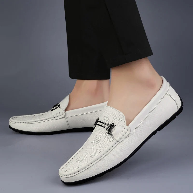 Mocassin Texturé à Boucle Homme