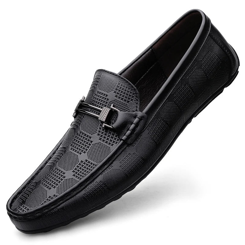Mocassin Texturé à Boucle Homme